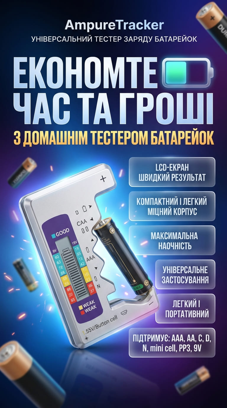 Тестер батарейок AmpureTracker